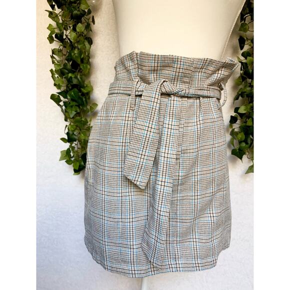 ILLA ILLA Plaid High Waisted Mini Skirt Women's Medium - Picture 3 of 9